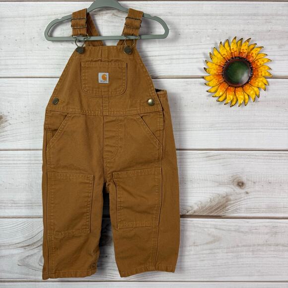 carhartt toddler‎ canvas overalls 12M - Picture 1 of 3